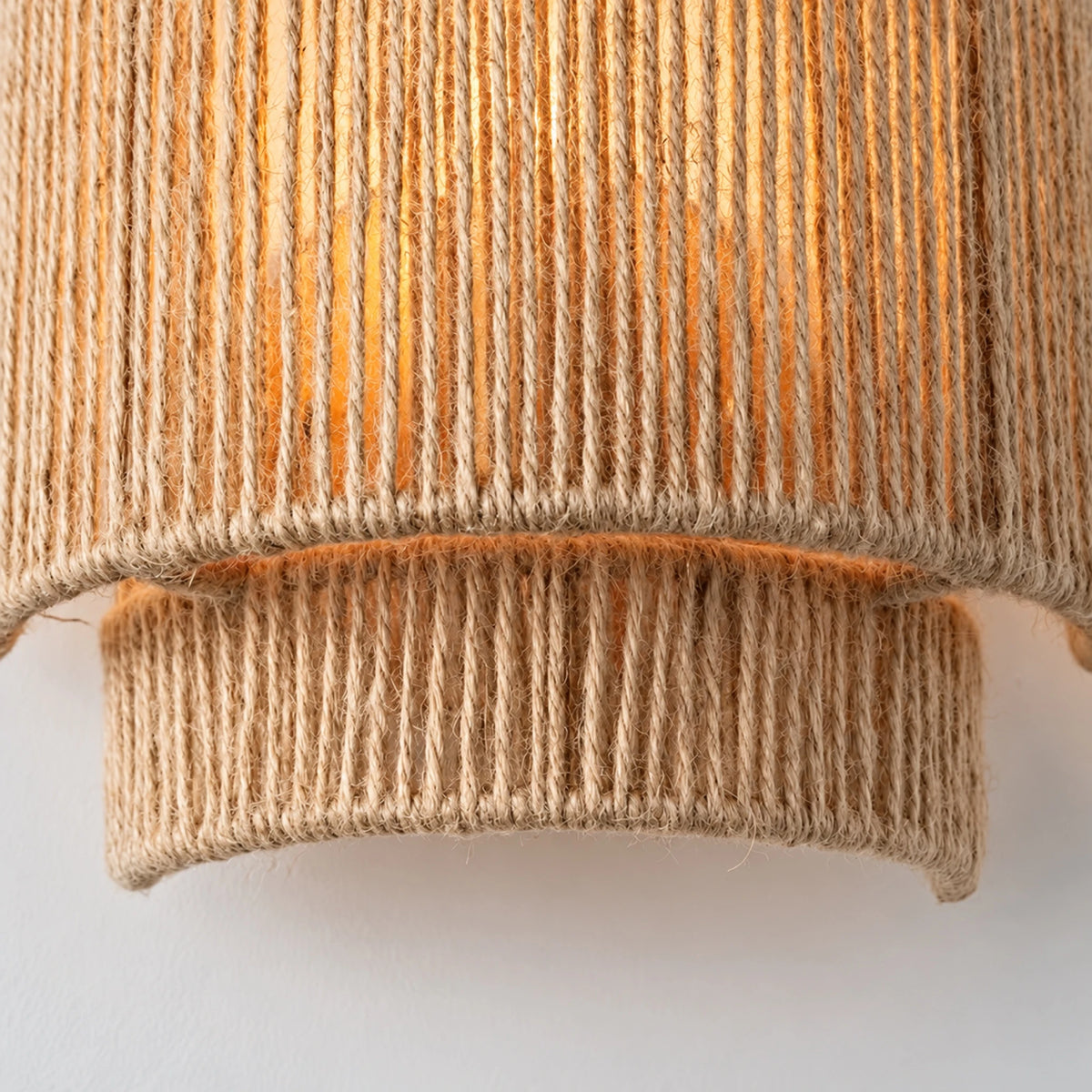 Détail de la double couche de corde de jute
