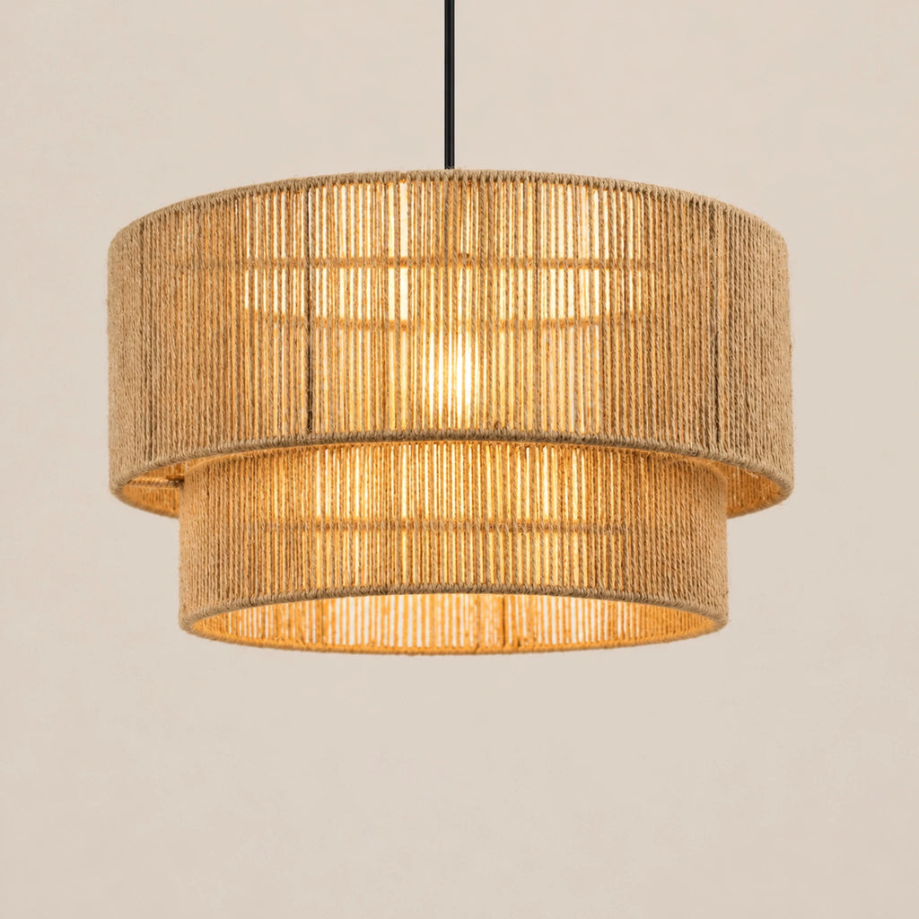 Suspension en corde de jute deux couches