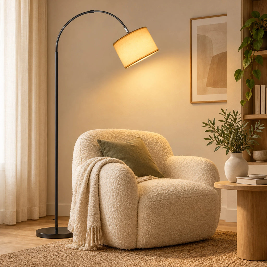 Lampadaire arc pour la lecture et la détente