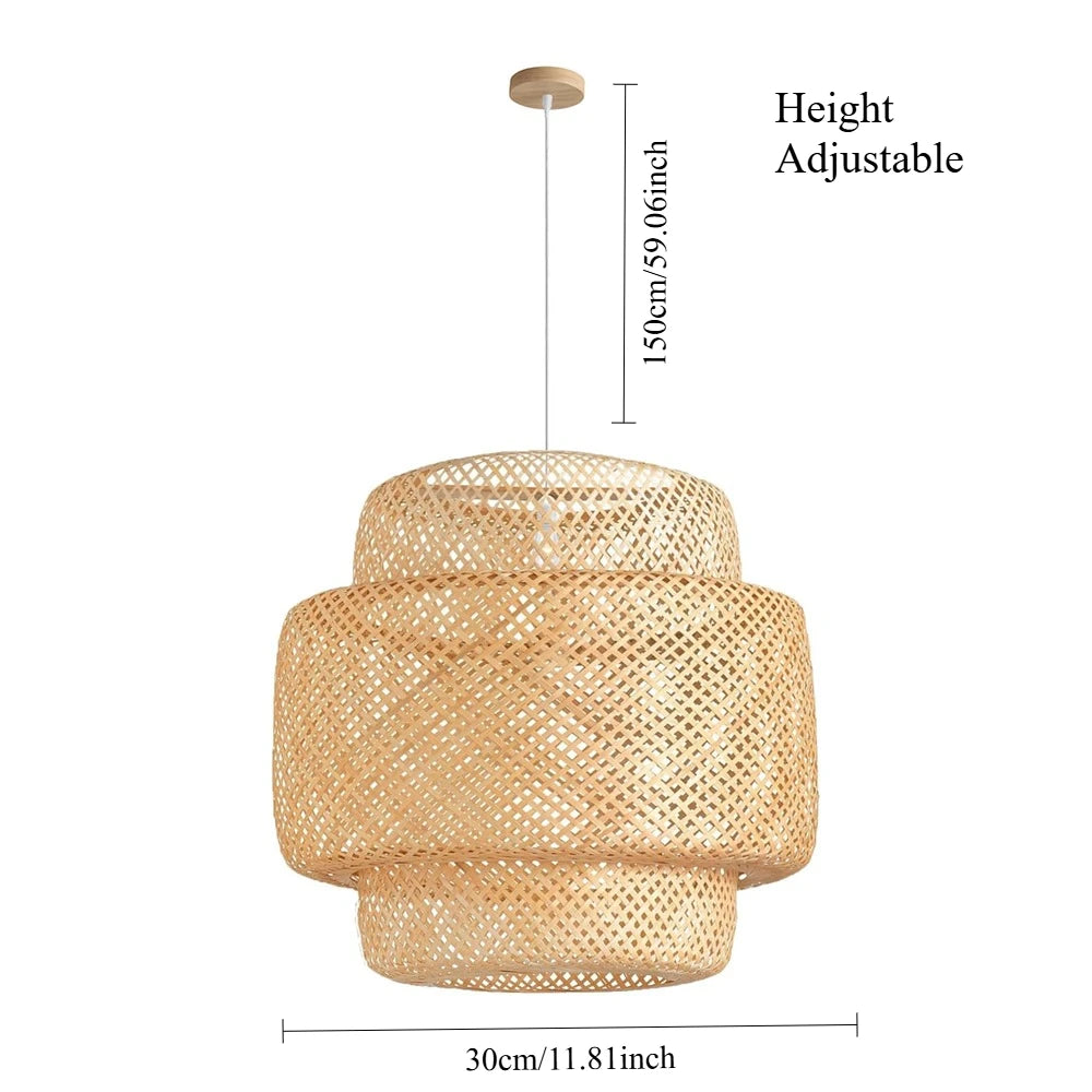 Suspension en bambou, diamètre 30 cm