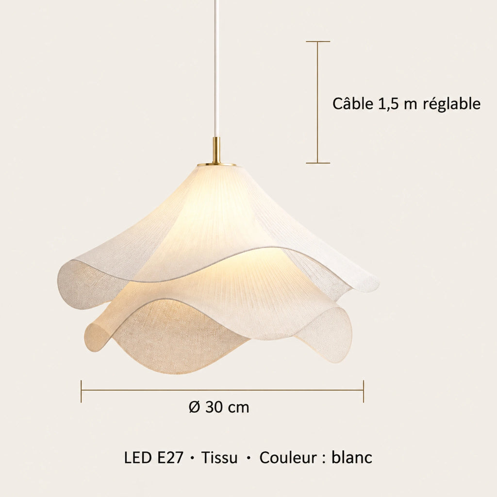 Suspension Nuage en tissu blanc